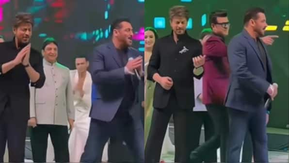 Salman Khan and Shah Rukh Khan perform to ‘O Oh Jaane Jaana’; fans say 'Love how SRK knows...' WATCH