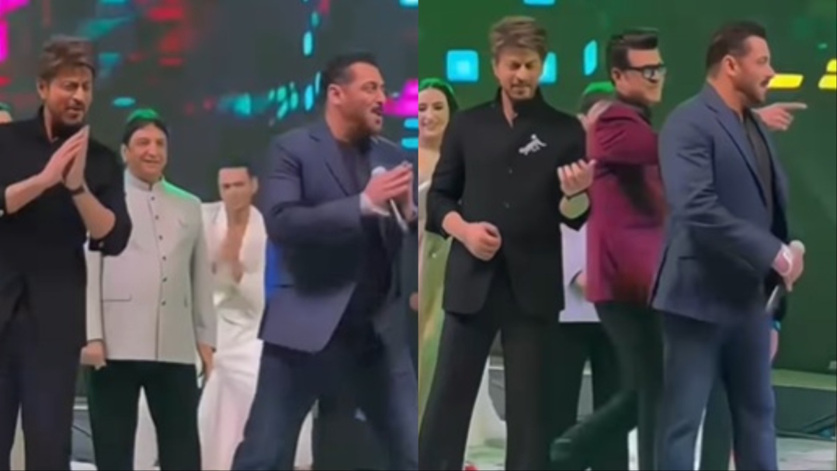 Salman Khan and Shah Rukh Khan perform to ‘O Oh Jaane Jaana’; fans say 'Love how SRK knows...' WATCH Salman Khan and Shah Rukh Khan perform to ‘O Oh Jaane Jaana’; fans say 'Love how SRK knows...' WATCH