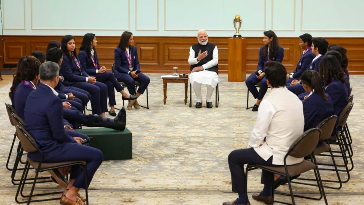 PM Modi meets Women’s World Cup-winning team: Hanuman tattoo, skincare routine and other cute moments PM Modi meets Women’s World Cup-winning team: Hanuman tattoo, skincare routine and other cute moments