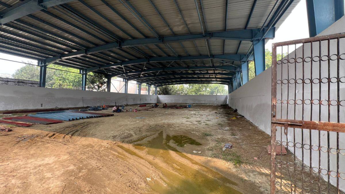 A new equestrian centre currently under construction can be seen, in Rashtrapati Bhavan, New Delhi on October 25, 2025. Firstpost/Anmol Singla