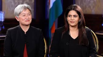 Firstpost Managing Editor Palki Sharma and Australia’s Foreign Minister Penny Wong. 
