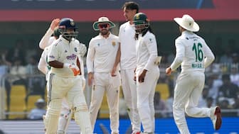 India captain Rishabh Pant was caught-behind for 7 while charging down the track against South African pacer Marco Jansen, attempting to smash the in-form pacer out of the park. AP