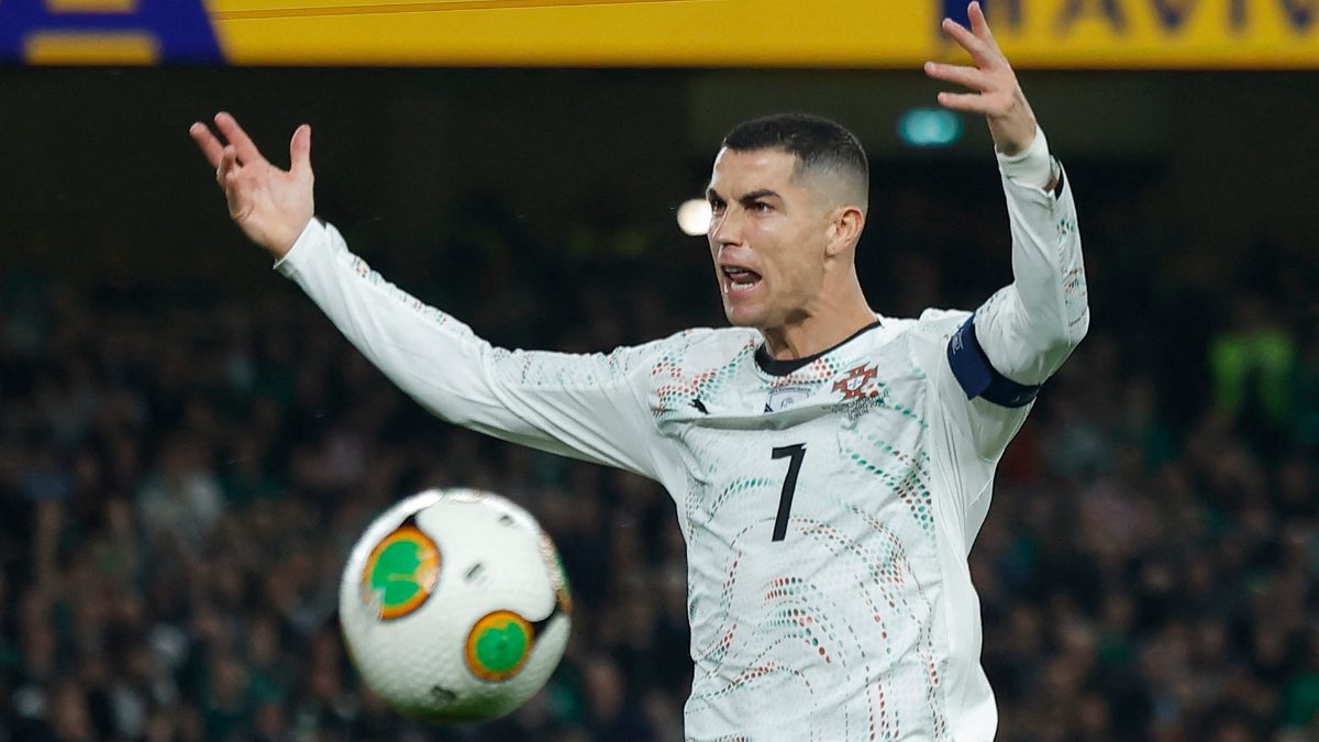 This is Ronaldo’s first red card in 226 international matches. Image: Reuters This is Ronaldo’s first red card in 226 international matches. Image: Reuters