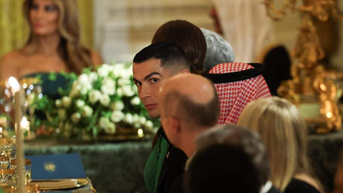 Ronaldo makes rare USA visit as he joins Saudi crown prince at White House dinner: ‘my son is a big fan’