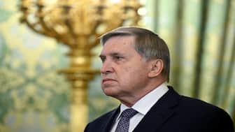 Kremlin aide Yuri Ushakov attends a meeting of Russian President Vladimir Putin with Emirati President Sheikh Mohamed bin Zayed Al Nahyan (both not pictured) at the Kremlin in Moscow, Russia on August 7, 2025. Reuters File

