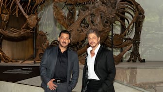 Bollywood superstars Shah Rukh Khan and Salman Khan attend Natural History Museum Abu Dhabi's VIP opening
