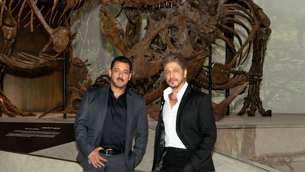 Bollywood superstars Shah Rukh Khan and Salman Khan attend Natural History Museum Abu Dhabi's VIP opening