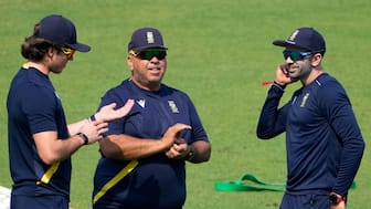 Shukri Conrad made the controversial ‘grovel’ comment against India after Day 4 in the second Test at Guwahati. Image: AP