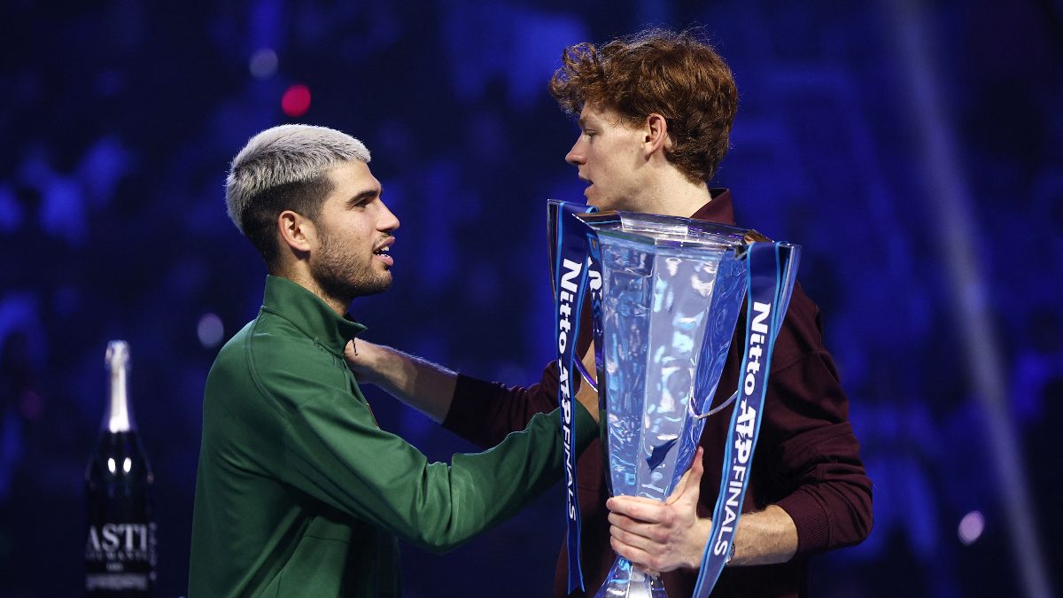 Jannik Sinner beat Carlos Alcaraz in straight sets to win ATP World Tour Finals. Image: Reuters Jannik Sinner beat Carlos Alcaraz in straight sets to win ATP World Tour Finals. Image: Reuters