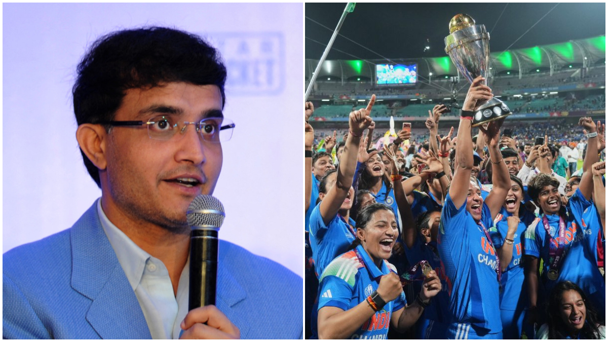 Sourav Ganguly was among those who had congratulated the Harmanpreet Kaur-led Indian team for winning the ICC Women's World Cup with a 52-run victory over South Africa in the final. Image credit: AFP/AP Sourav Ganguly was among those who had congratulated the Harmanpreet Kaur-led Indian team for winning the ICC Women's World Cup with a 52-run victory over South Africa in the final. Image credit: AFP/AP