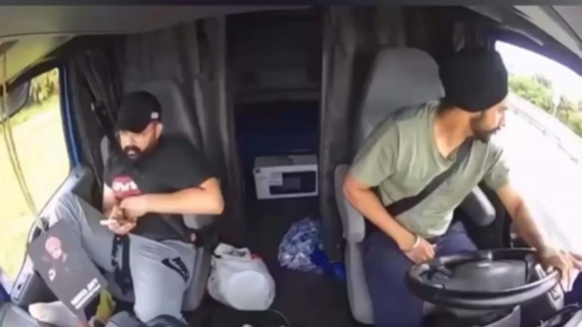 Dashcam image of a fatal crash in Florida involving an Indian driver Dashcam image of a fatal crash in Florida involving an Indian driver