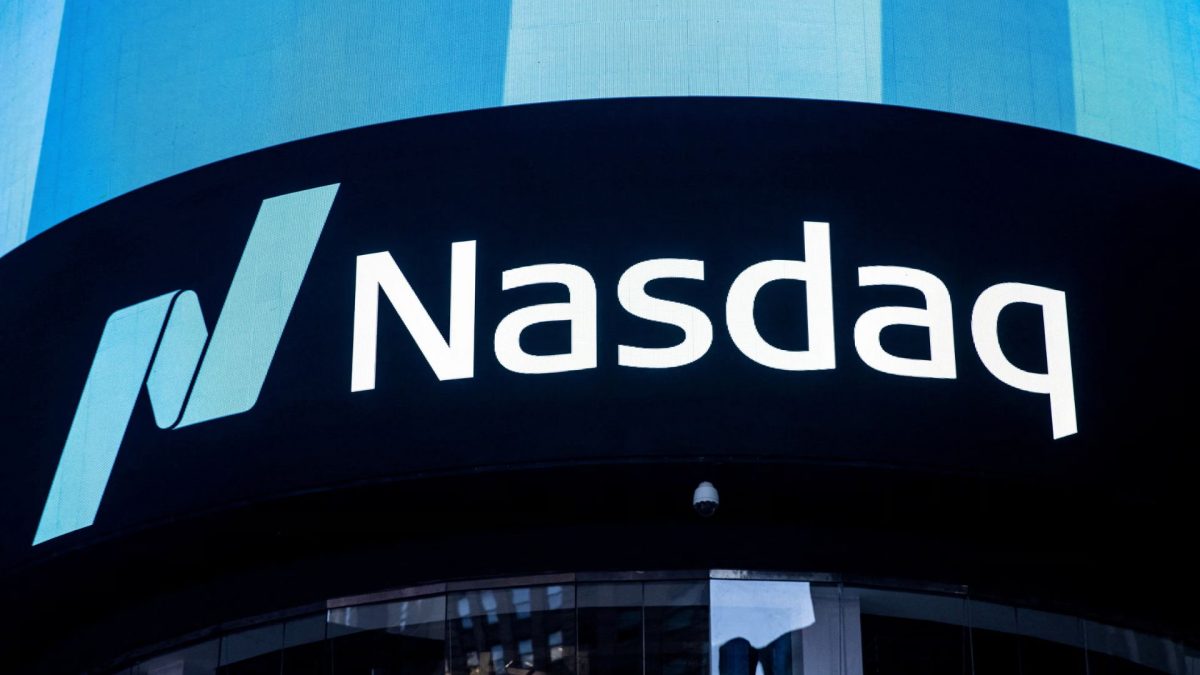 The Nasdaq logo is displayed at the Nasdaq Market site in Times Square in New York City The Nasdaq logo is displayed at the Nasdaq Market site in Times Square in New York City