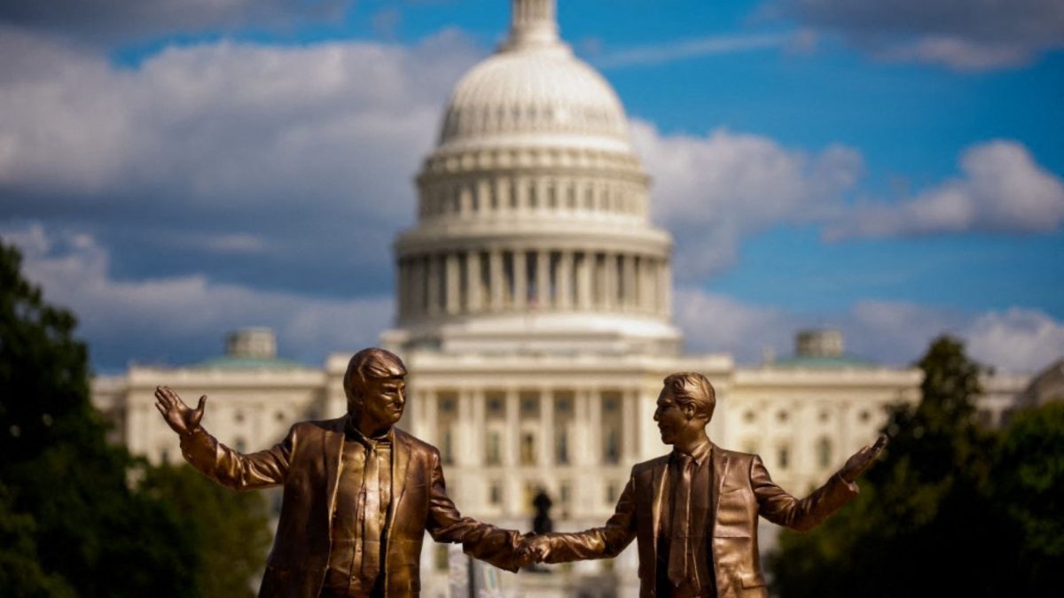 The Dome of the US Capitol Building is visible behind a statue depicting US President Donald Trump and Jeffrey Epstein holding hands on the National Mall on October 2, 2025 in Washington, DC. The bronze-painted statue titled "Best Friends Forever" has returned after being taken down by the National Park Service last week due to permit violations. Andrew Harnik/Getty Images/AFP (Photo by Andrew Harnik / GETTY IMAGES NORTH AMERICA / Getty Images via AFP) The Dome of the US Capitol Building is visible behind a statue depicting US President Donald Trump and Jeffrey Epstein holding hands on the National Mall on October 2, 2025 in Washington, DC. The bronze-painted statue titled "Best Friends Forever" has returned after being taken down by the National Park Service last week due to permit violations. Andrew Harnik/Getty Images/AFP (Photo by Andrew Harnik / GETTY IMAGES NORTH AMERICA / Getty Images via AFP)