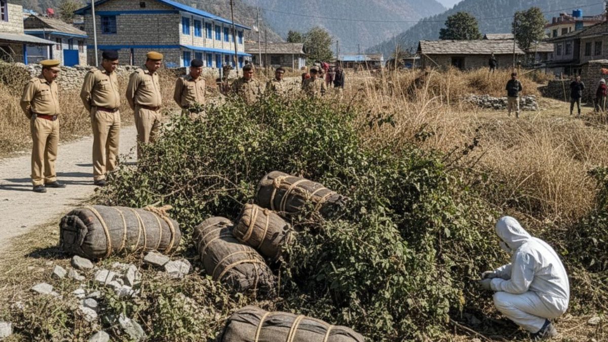 The explosibes were found near the Government High Secondary School in Dabara village in Almora. The explosibes were found near the Government High Secondary School in Dabara village in Almora.
