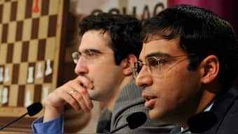 Viswanathan Anand had defeated Vladimir Kramnik in 2008 to defend his world championship crown. Image: Reuters