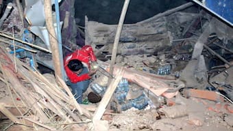 A rescuer works following an earthquake in Afghanistan. Afghan Red Crescent/Reuters