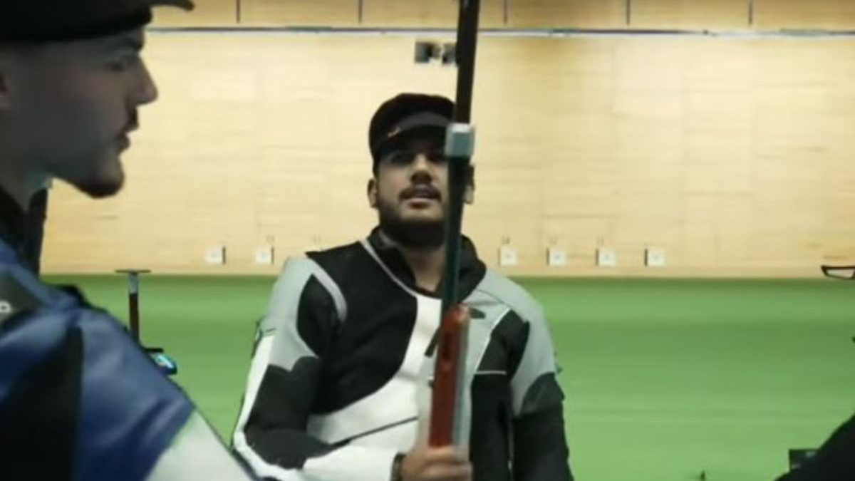 Aishwary shot an impressive 597-40x in qualification to equal the world record mark. Image: X Aishwary shot an impressive 597-40x in qualification to equal the world record mark. Image: X