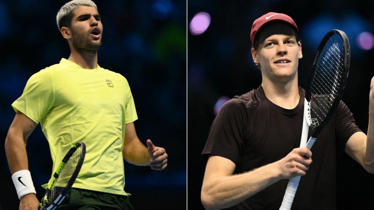 Carlos Alcaraz and Jannik Sinner will face each other in the ATP Finals final. Image: AFP Carlos Alcaraz and Jannik Sinner will face each other in the ATP Finals final. Image: AFP