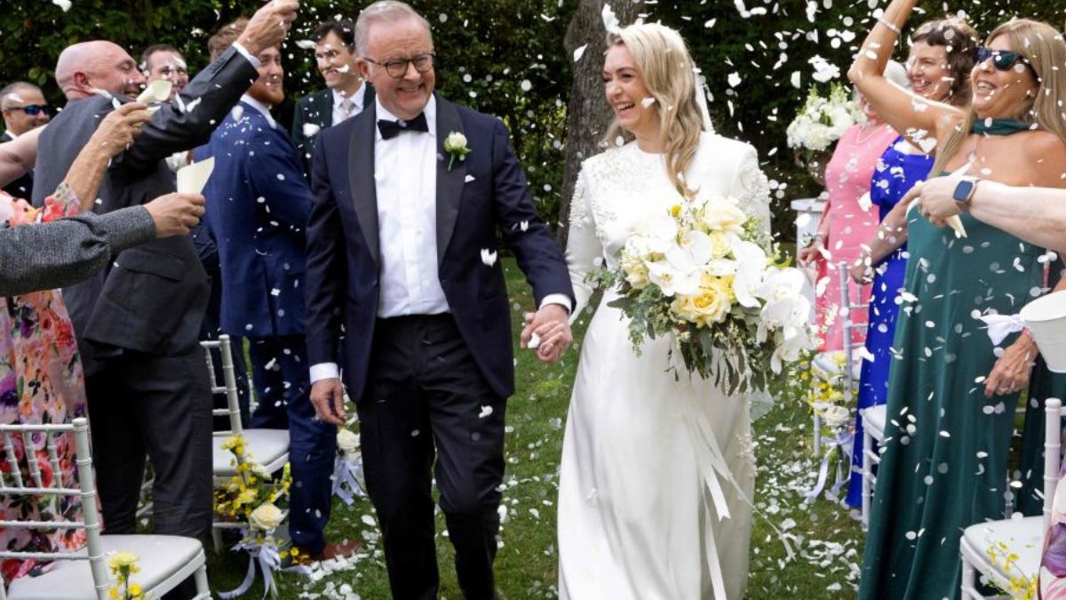 Australian Prime Minister Anthony Albanese married his long-time partner Jodie Haydon in a private ceremony at The Lodge on Saturday, becoming the first sitting PM in the country’s history to wed while in office. Image courtesy: AFP Australian Prime Minister Anthony Albanese married his long-time partner Jodie Haydon in a private ceremony at The Lodge on Saturday, becoming the first sitting PM in the country’s history to wed while in office. Image courtesy: AFP