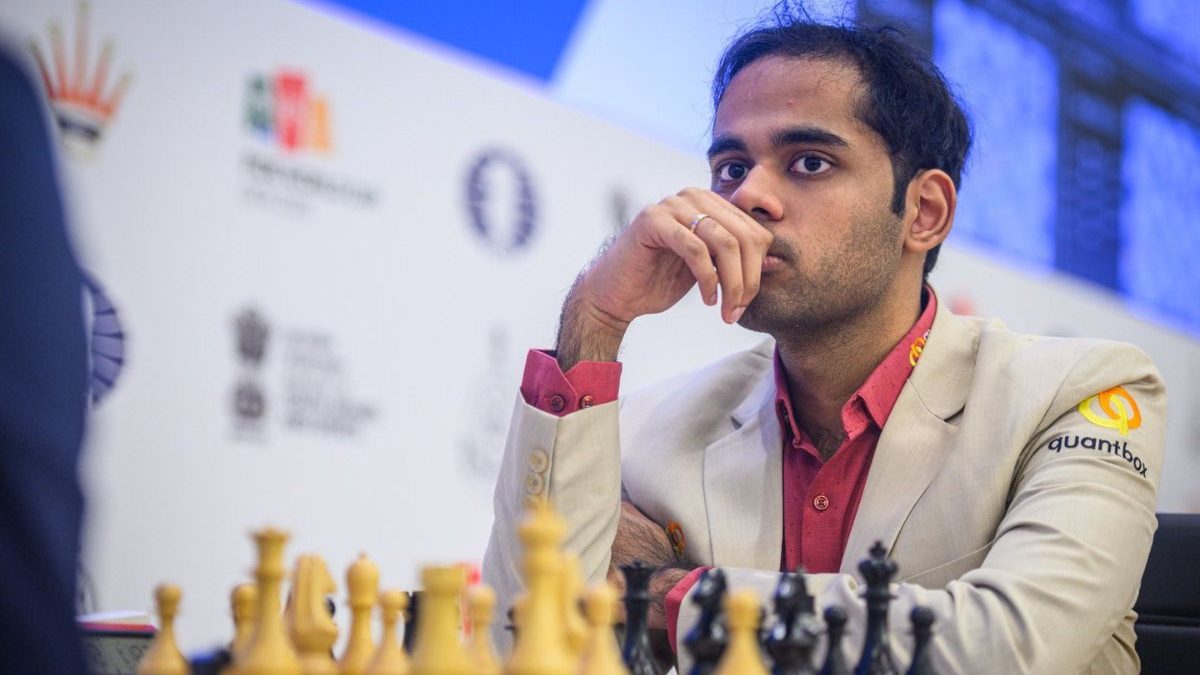 GM Arjun Erigaisi defeated GM Martin Petrov in Game 1 of Round 2. Image: X/NitinNarang GM Arjun Erigaisi defeated GM Martin Petrov in Game 1 of Round 2. Image: X/NitinNarang