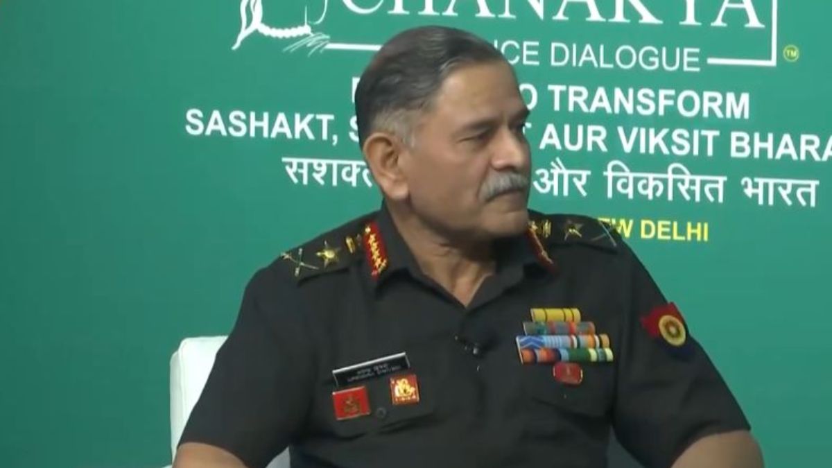Chief of Army Staff, General Upendra Dwivedi was speaking at the Chanakya Defence Dialogue. (ANI) Chief of Army Staff, General Upendra Dwivedi was speaking at the Chanakya Defence Dialogue. (ANI)