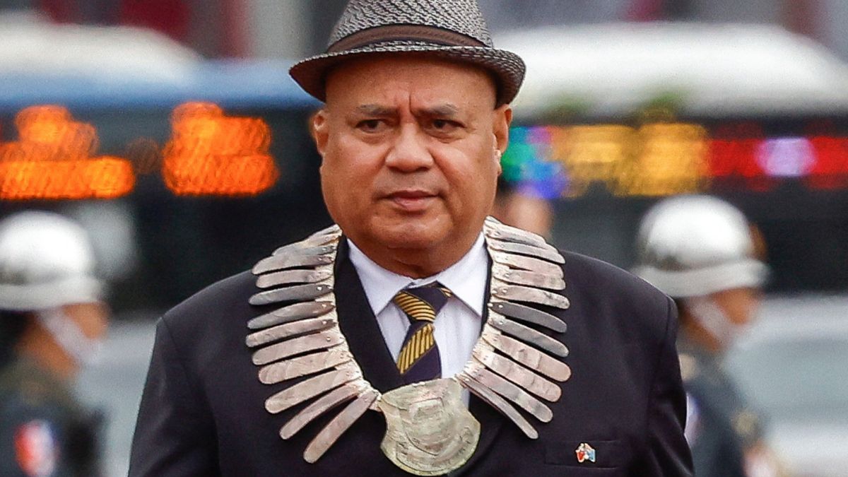 Tuvalu Prime Minister Feleti Teo attends the welcome ceremony in Taipei, Taiwan, on November 18, 2025. (Reuters)
Tuvalu Prime Minister Feleti Teo attends the welcome ceremony in Taipei, Taiwan, on November 18, 2025. (Reuters)