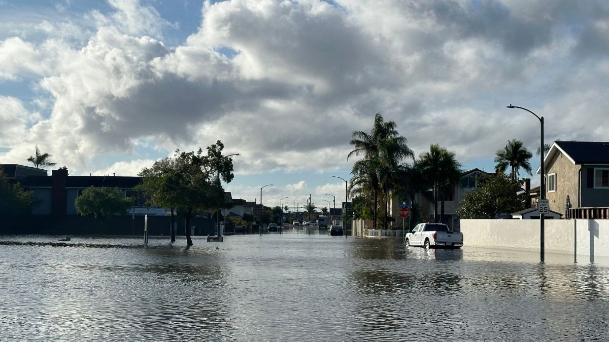 Residents were warned before dawn Friday of flash flooding of streets, creeks and streams and possible mudslides in parts of Los Angeles. (AP) Residents were warned before dawn Friday of flash flooding of streets, creeks and streams and possible mudslides in parts of Los Angeles. (AP)