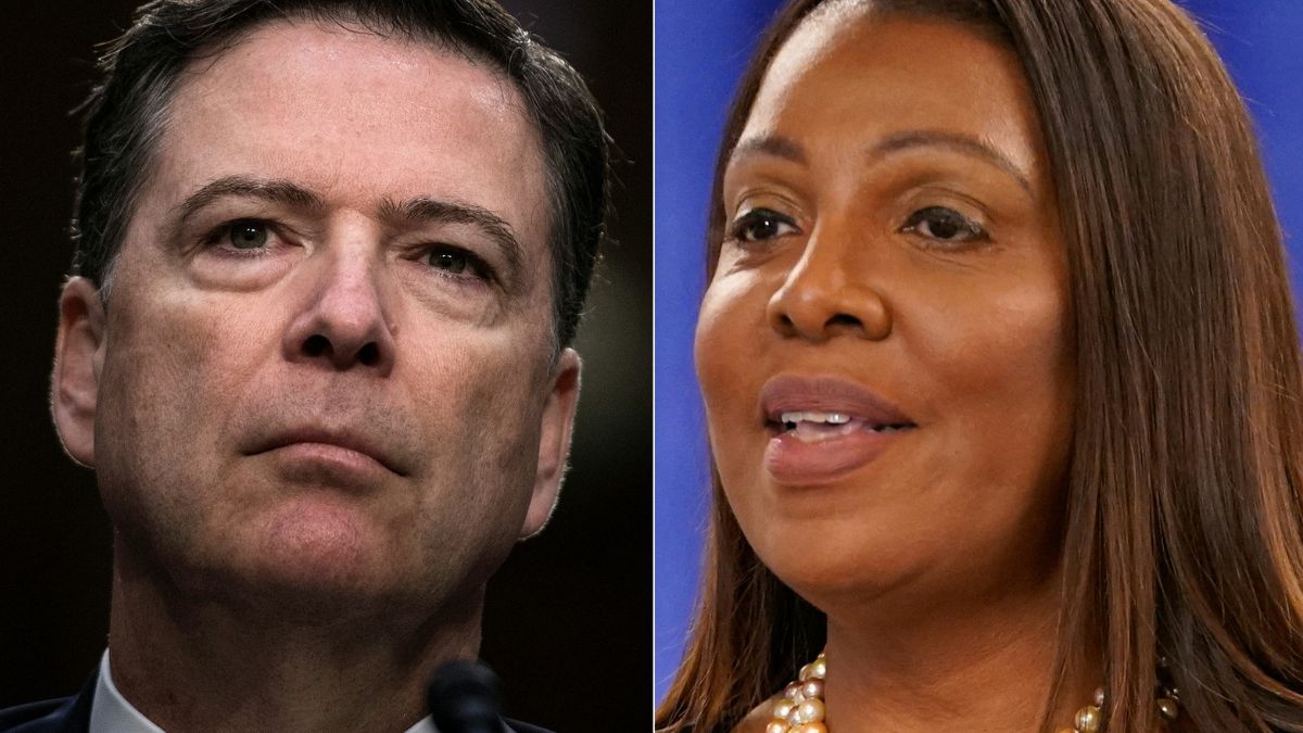 Former FBI director James Comey and New York Attorney General Letitia James. (AFP). Former FBI director James Comey and New York Attorney General Letitia James. (AFP).