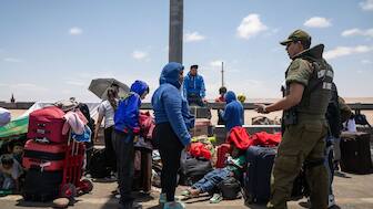Many people without legal status in Chile, mostly Venezuelans, are now heading north as the country prepares to tighten its immigration policies. (AP)