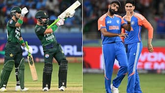 Sahibzada Farhan hit multiple sixes off Jasprit Bumrah to become the first batter in T20Is to do so. Image: AFP