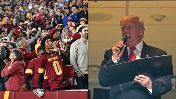 Donald Trump's awkward reaction after being booed at NFL game goes viral – WATCH