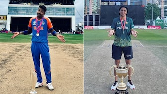 Pakistan cricketer Muhammad Shahzad recreates Hardik Pandya's iconic pose. Image: Insta-Hardik/Shahzad