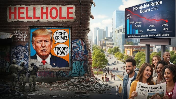 US crime data: Trump’s ‘hellhole’ cities don’t back his claim, homicide rate over 40% down