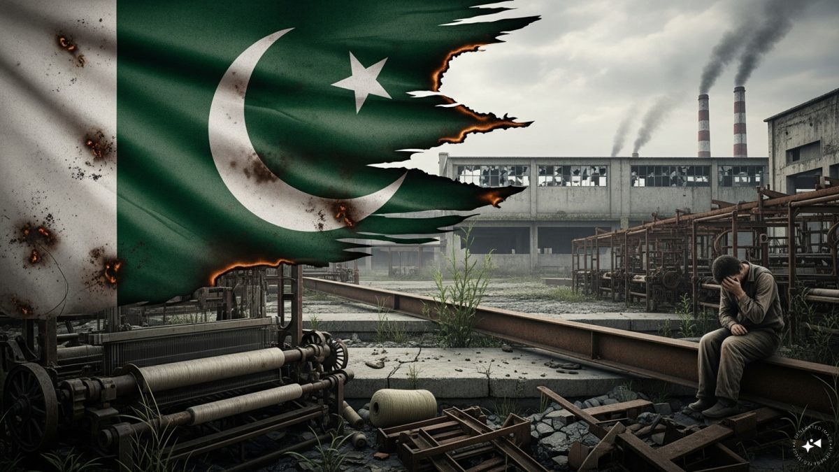 Pakistan’s industrial collapse deepens: Investment plunges 46% in 6 years amid policy chaos and energy crisis. Image: AI generated. Pakistan’s industrial collapse deepens: Investment plunges 46% in 6 years amid policy chaos and energy crisis. Image: AI generated.