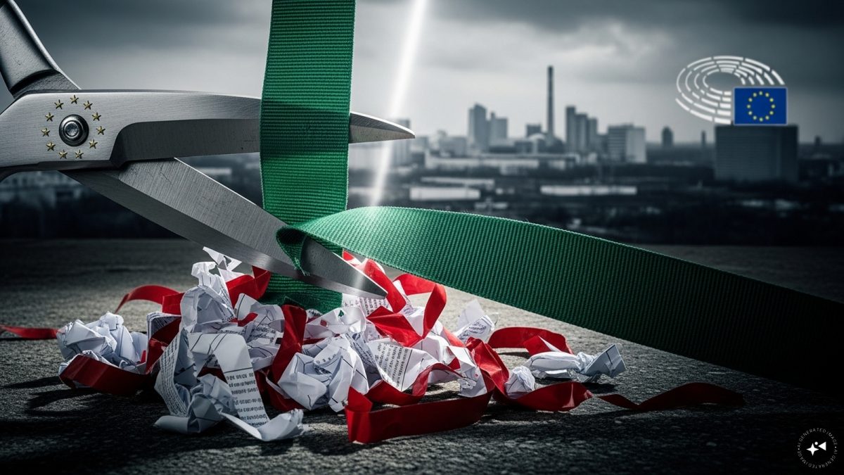 Economy struggling, European Union decides to gut green rules, cut red tape for businesses Economy struggling, European Union decides to gut green rules, cut red tape for businesses