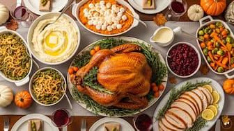 Turkey is the centrepiece of Thanksgiving. AI-generated image.