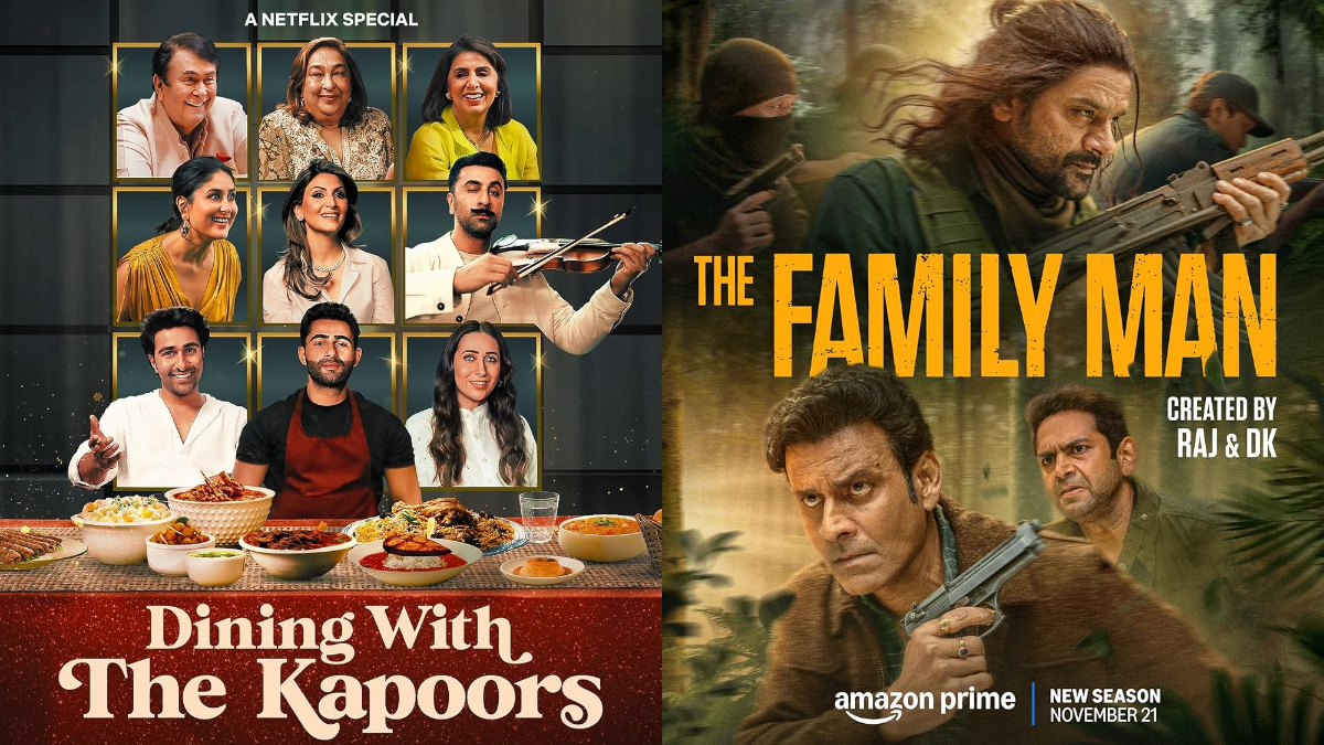 From Netflix's 'Dining With The Kapoors' to Manoj Bajpayee's 'The Family Man 3': Here's what to watch on OTT this weekend From Netflix's 'Dining With The Kapoors' to Manoj Bajpayee's 'The Family Man 3': Here's what to watch on OTT this weekend