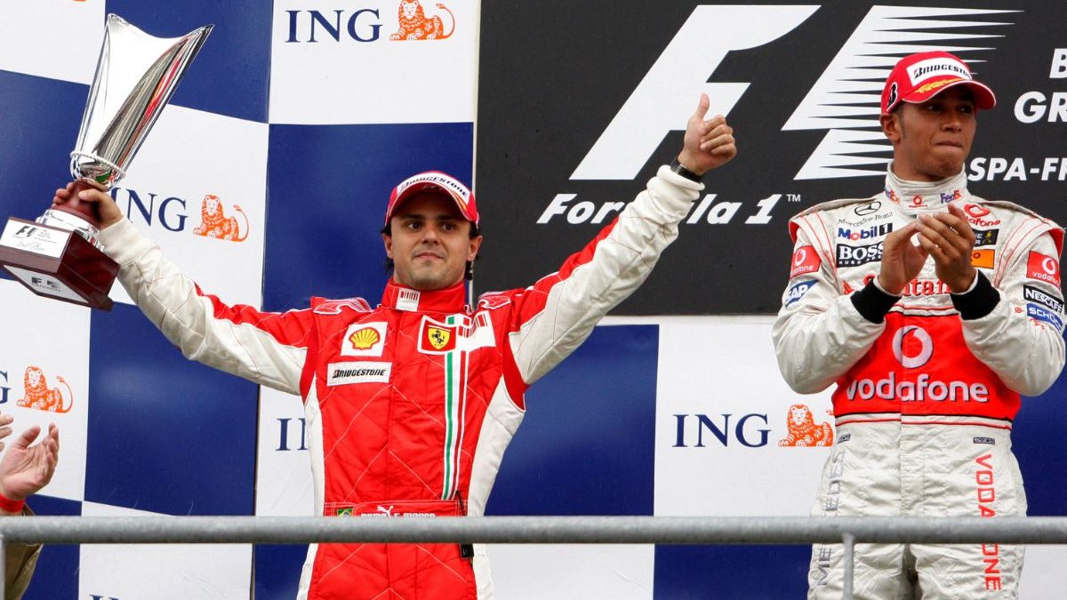 Felipe Massa and Lewis Hamilton after the Belgian Grand Prix in 2008. Image: Reuters Felipe Massa and Lewis Hamilton after the Belgian Grand Prix in 2008. Image: Reuters