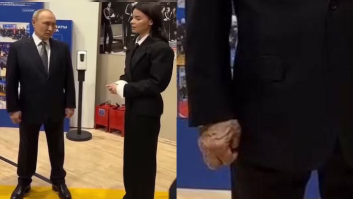 The latest round of speculation over Vladimir Putin’s health began after a video showed him standing stiffly in a sports hall in the Russia. Image courtesy: X The latest round of speculation over Vladimir Putin’s health began after a video showed him standing stiffly in a sports hall in the Russia. Image courtesy: X