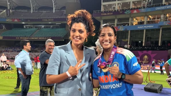 Saiyami Kher pens a note as she attends India's historic Women's World Cup win in Mumbai; shares with players of Team India