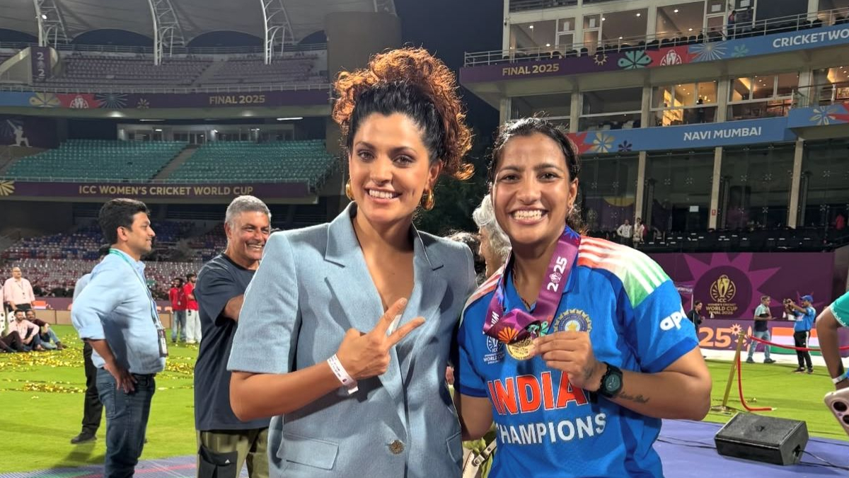 Saiyami Kher pens a note as she attends India's historic Women's World Cup win in Mumbai; shares with players of Team India Saiyami Kher pens a note as she attends India's historic Women's World Cup win in Mumbai; shares with players of Team India