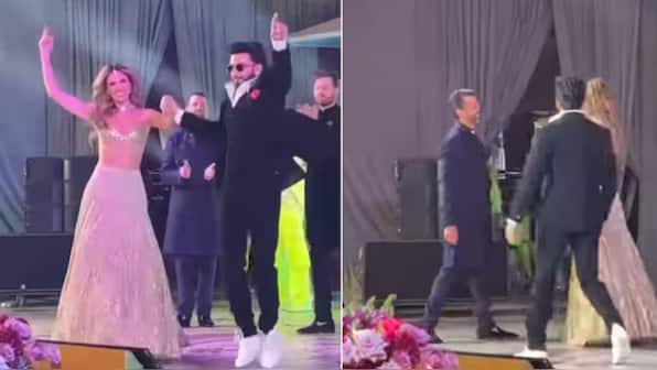'Dhurandhar' star Ranveer Singh makes Donald Trump Jr. and Bettina Anderson dance at Netra Mantena and Vamsi Gadiraju’s grand sangeet in Udaipur- Watch