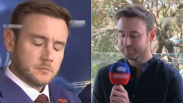 Stuart Broad caught praying as England batting collapses in 1st Ashes Test, explains his viral reaction - WATCH