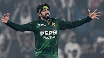 Usman Tariq is once again in the news for his controversial bowling action. Image: AFP