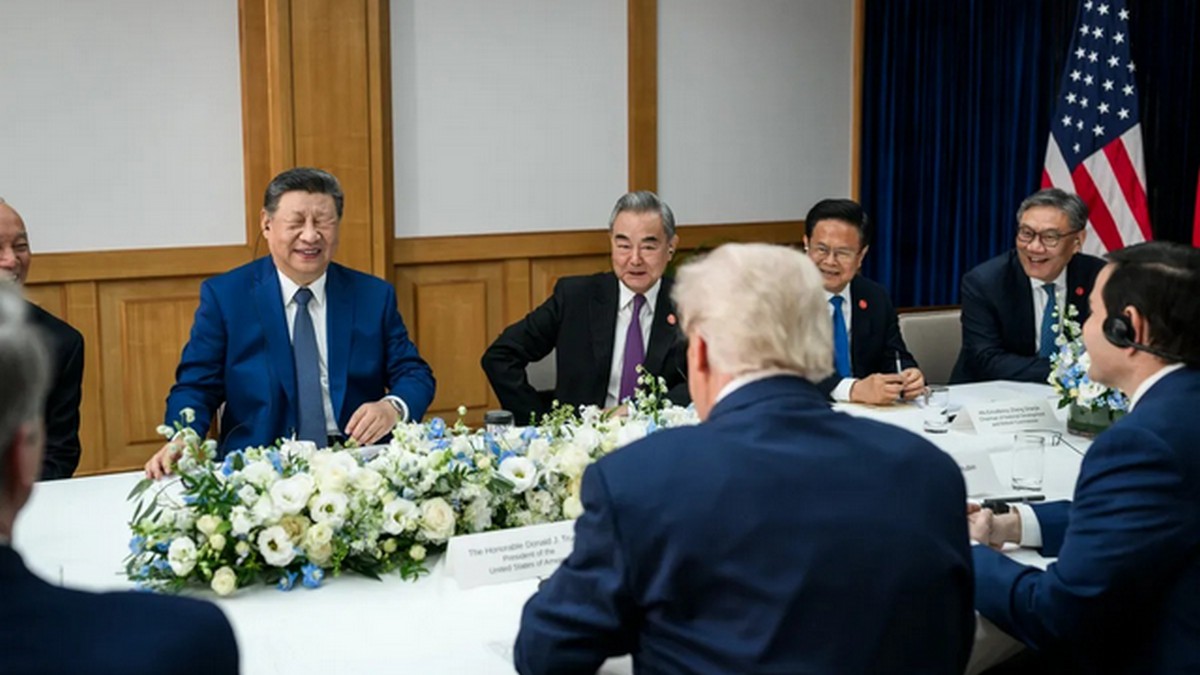 The photos were put up on the White House website under the title ‘US President Donald Trump Participates in a Bilateral Meeting with Chinese President Xi Jinping’. Image courtesy: Whitehouse.gov The photos were put up on the White House website under the title ‘US President Donald Trump Participates in a Bilateral Meeting with Chinese President Xi Jinping’. Image courtesy: Whitehouse.gov