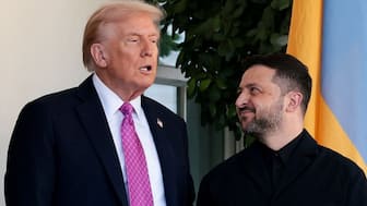 US President Donald Trump will meet Ukrainian President Volodymyr Zelenskyy on December 28. File Photo/Reuters