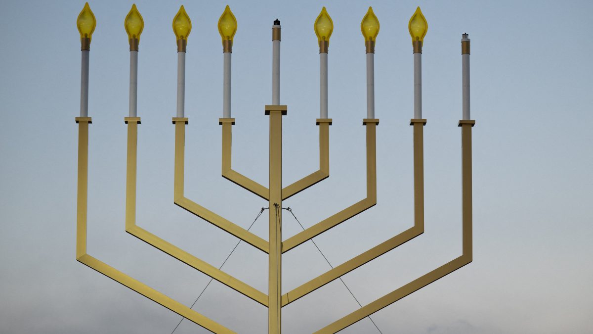 The Menorah before being lit at the National Menorah lighting ceremony on the White House Ellipse in Washington. Reuters The Menorah before being lit at the National Menorah lighting ceremony on the White House Ellipse in Washington. Reuters