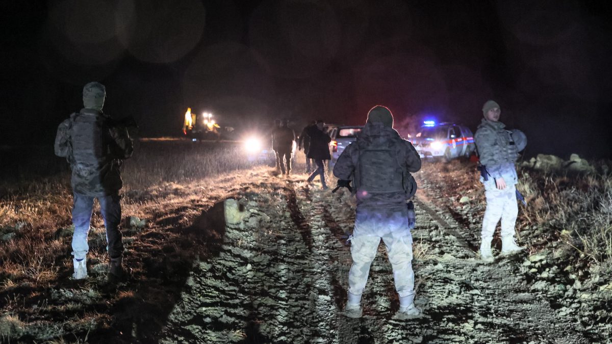 Turkish soldiers stand guard at the wreckage site of a Libya-bound business jet as search and rescue operations continue following the crash of a Falcon 50 aircraft carrying Libyan Chief of Staff General Muhammad Ali Ahmed Al-Haddad, found about 1.2 miles (2 km) south of Kesikkavak village in the Haymana district of Ankara on December 23, 2025. (AFP) Turkish soldiers stand guard at the wreckage site of a Libya-bound business jet as search and rescue operations continue following the crash of a Falcon 50 aircraft carrying Libyan Chief of Staff General Muhammad Ali Ahmed Al-Haddad, found about 1.2 miles (2 km) south of Kesikkavak village in the Haymana district of Ankara on December 23, 2025. (AFP)
