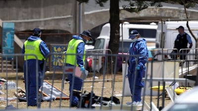 Members of the forensic team work at the scene of a shooting during a Jewish holiday celebration at Bondi Beach, in Sydney, Australia, December 15, 2025. File Image/Reuters