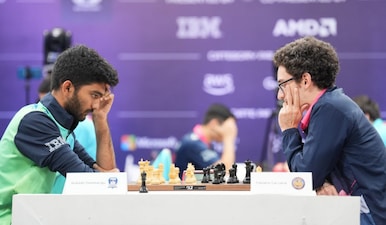 D Gukesh won his first game in GCL 3 on Thursday as he defeated world No 3 Fabiano Caruana. Image: GCL
